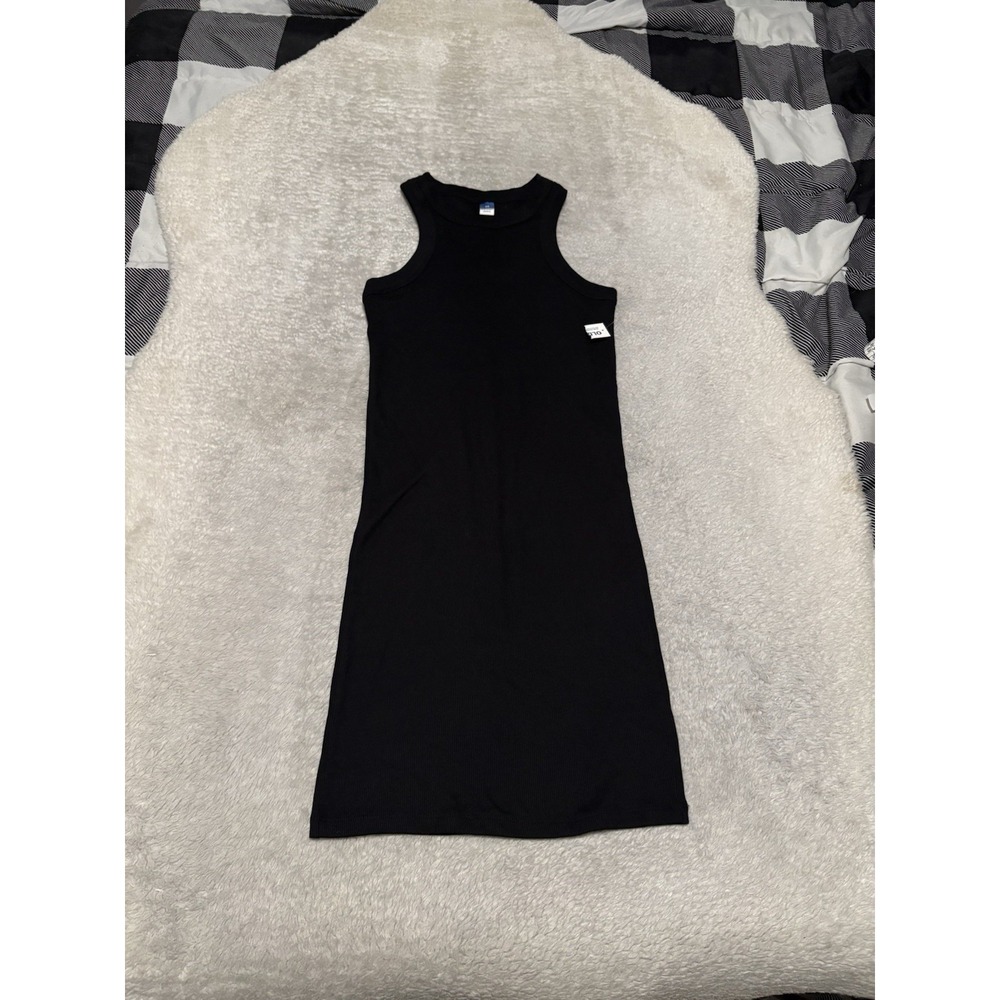 New Old Navy Women's Black Ribbed Tank Midi Dress Size XS NWT
